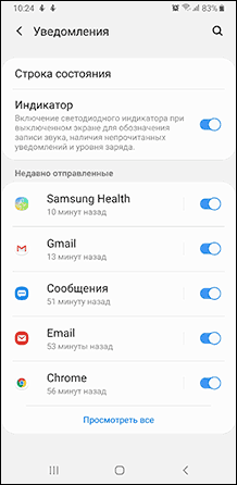 Налаштування повідомлень програм на Android