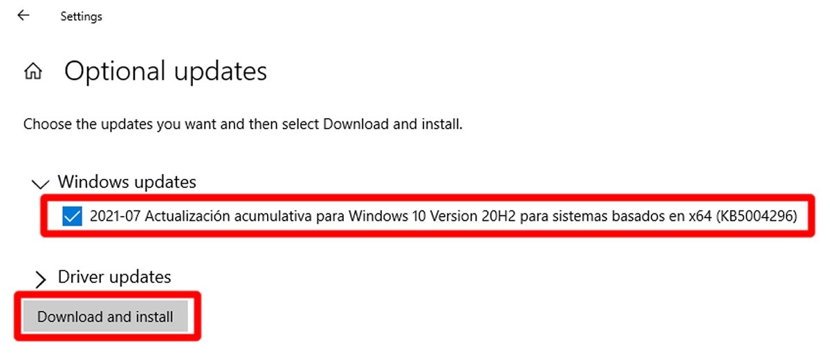 Виберіть оновлення Windows і натисніть Завантажити та інсталювати